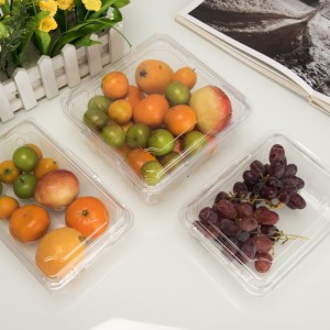Vysoká transparentnost ekologicky šetrné nádoby na jednorázové plastové ovoce